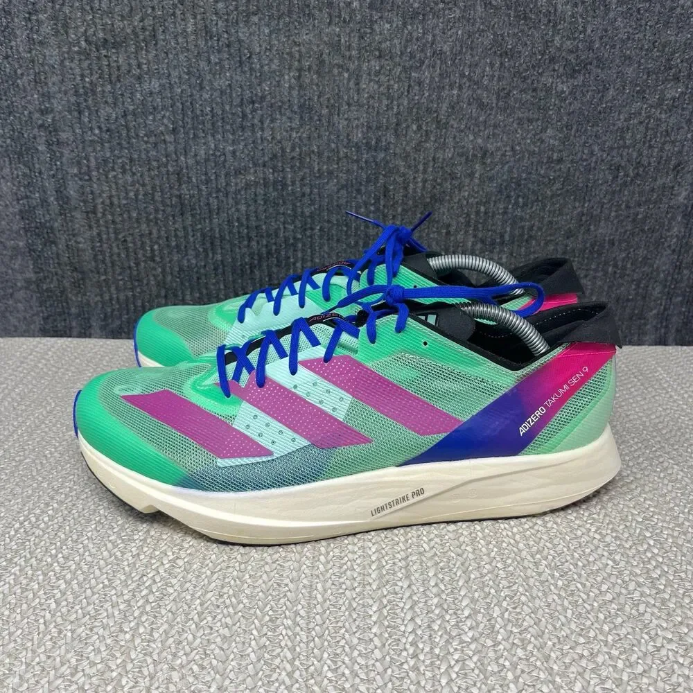 Adidas Adizero Takumi Sen 9 Pulse Mint Sail Green Running Shoes Mens 11.5 GV9094